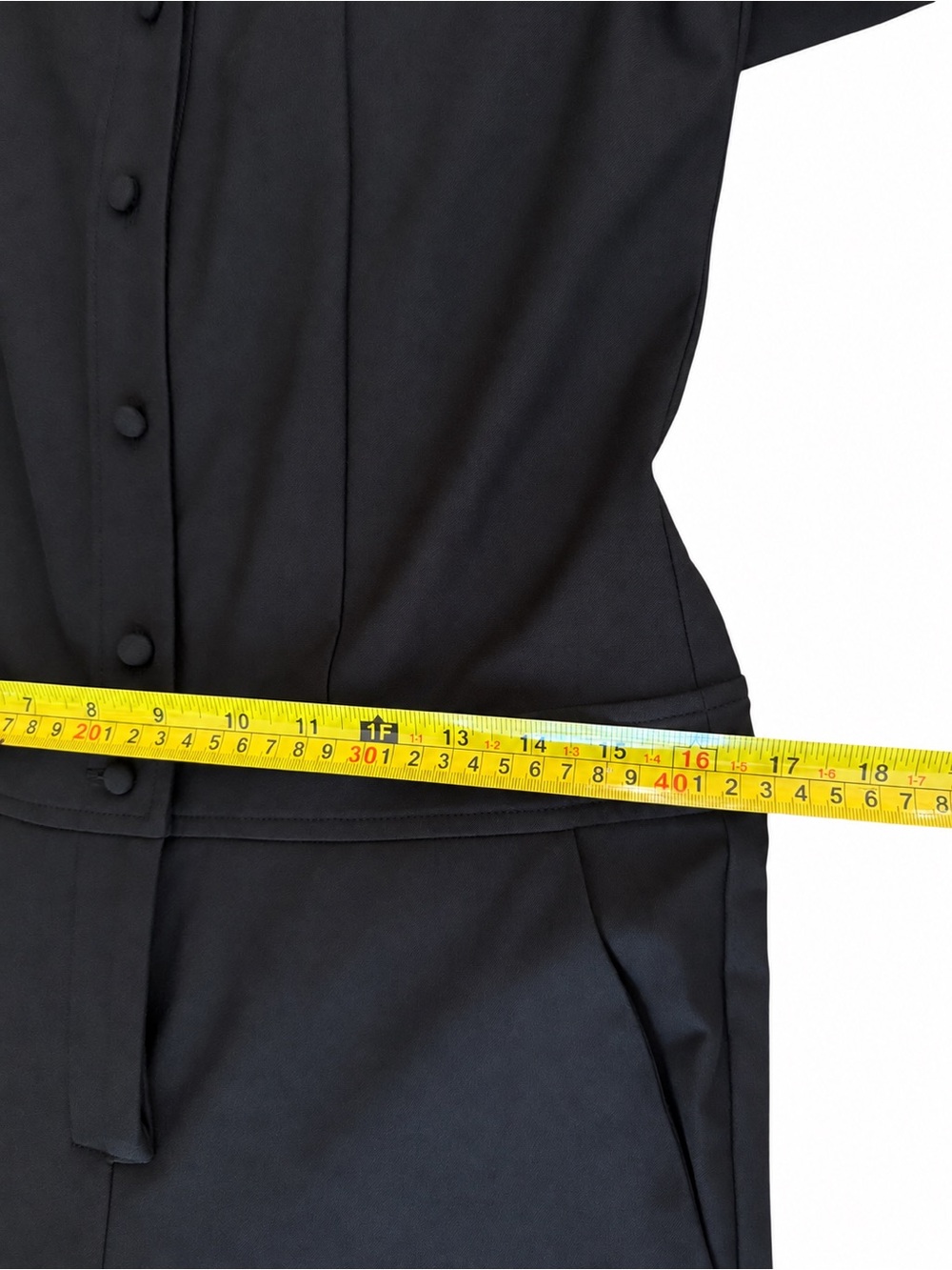Harvey Faircloth Black Cotton Silk Lined Utility Jumpsuit Size 2 Made USA - Picture 7 of 10